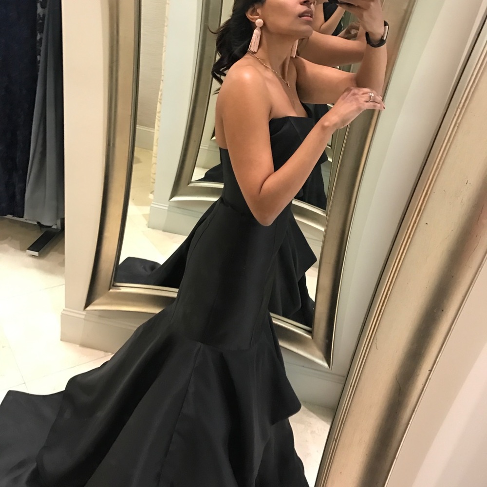 blue sexy dress Navy Mermaid Bridesmaid Dresses – TANYA BRIDAL Material_Blend What Heels to Wear size:6 Yrs Acetate Satin Hemline